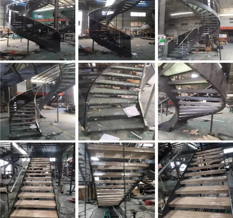 Factory Supply Prefabricated Straight Staircase Interior Wood Stairs