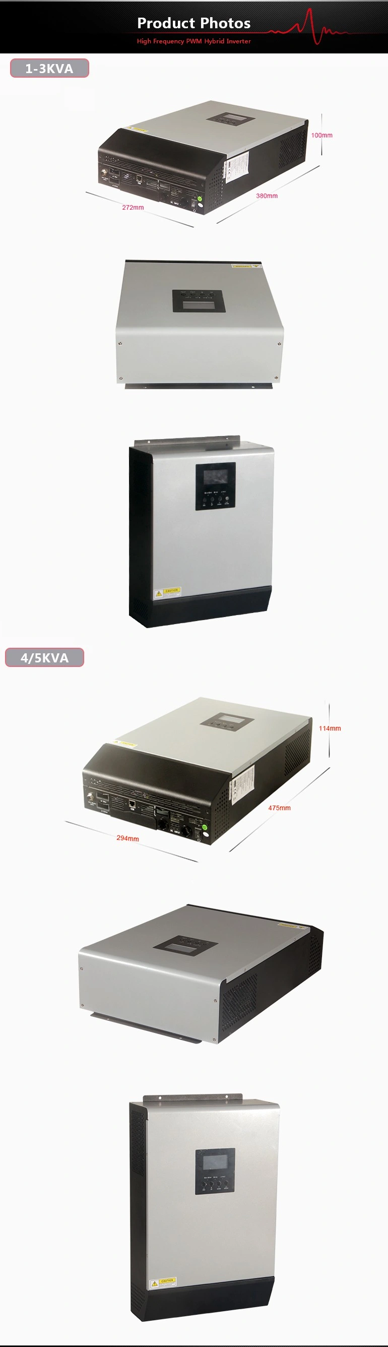 3kVA 2400W PWM Solar Controller Hybrid Inverter Pure Sine Wave Power Inverter (QW-3kVA2450)