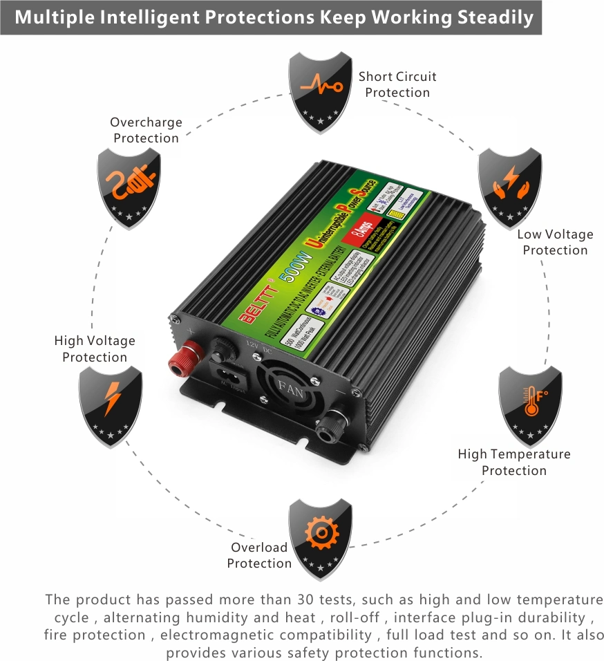 High Frequency Modified Sine Wave Off Grid UPS Power Inverter 500W with Charger