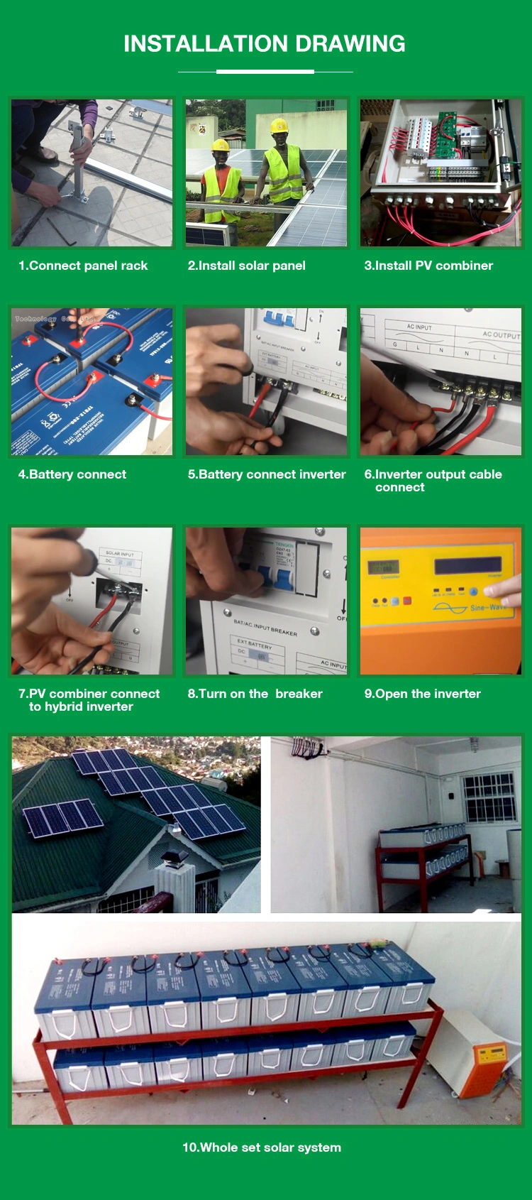Free Shipment off Grid Solar Inverter 10kw Home Use High Quality off Grid Solar Inverter Door to Door Service