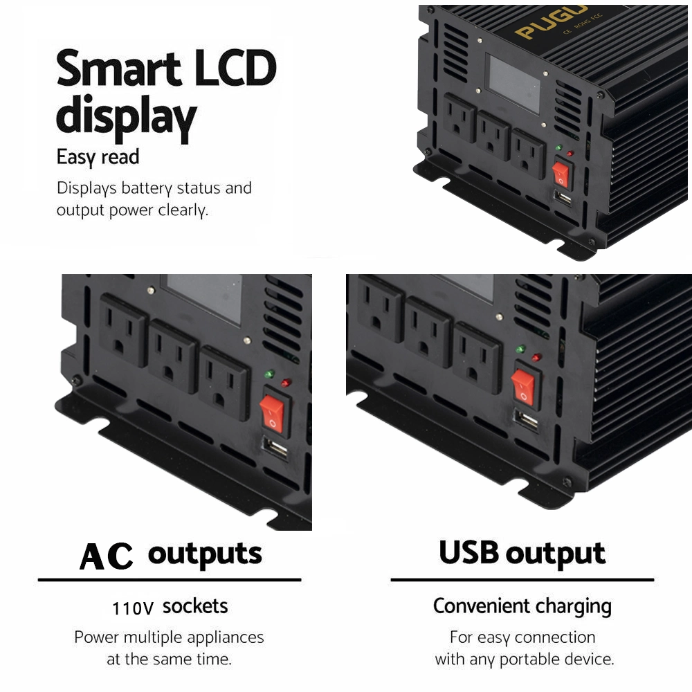 1500W off Grid 12VDC to 120VAC Modified Sine Wave Solar UPS Inverter with Charger