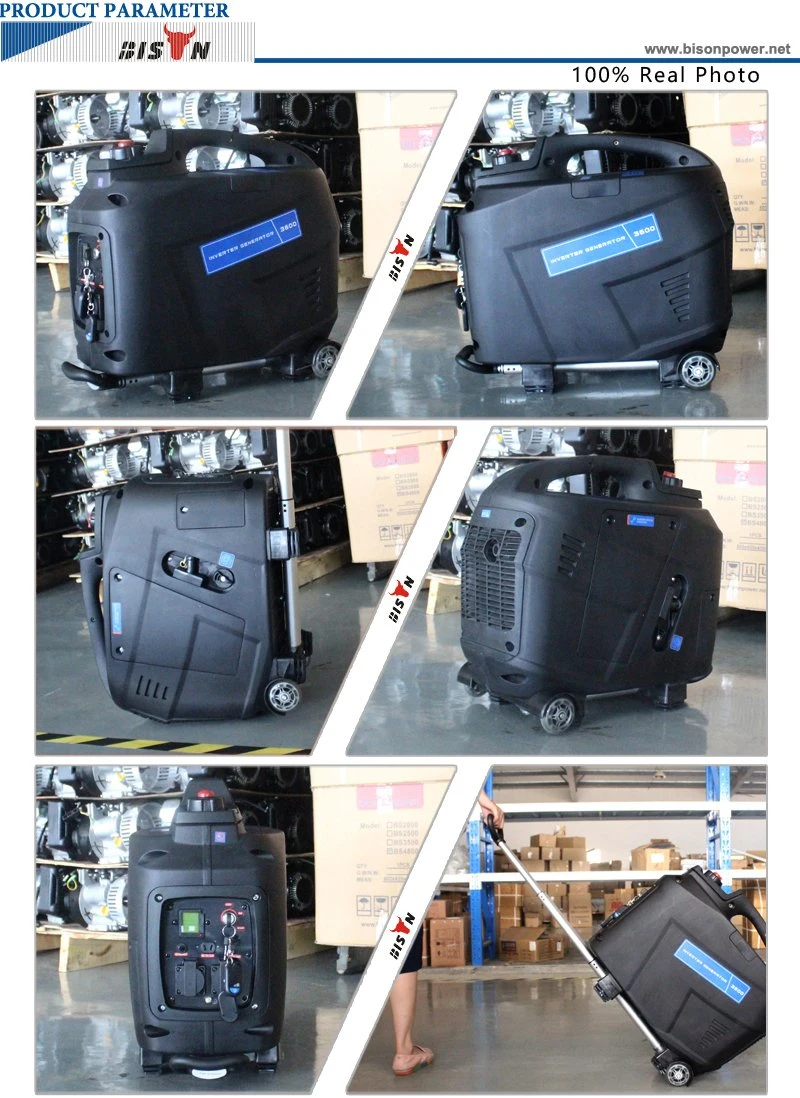 Bison (China) Bottom Price BS3100X 3kw Silent Type Portable Gasoline Digital 3000 Watt Generator Inverter