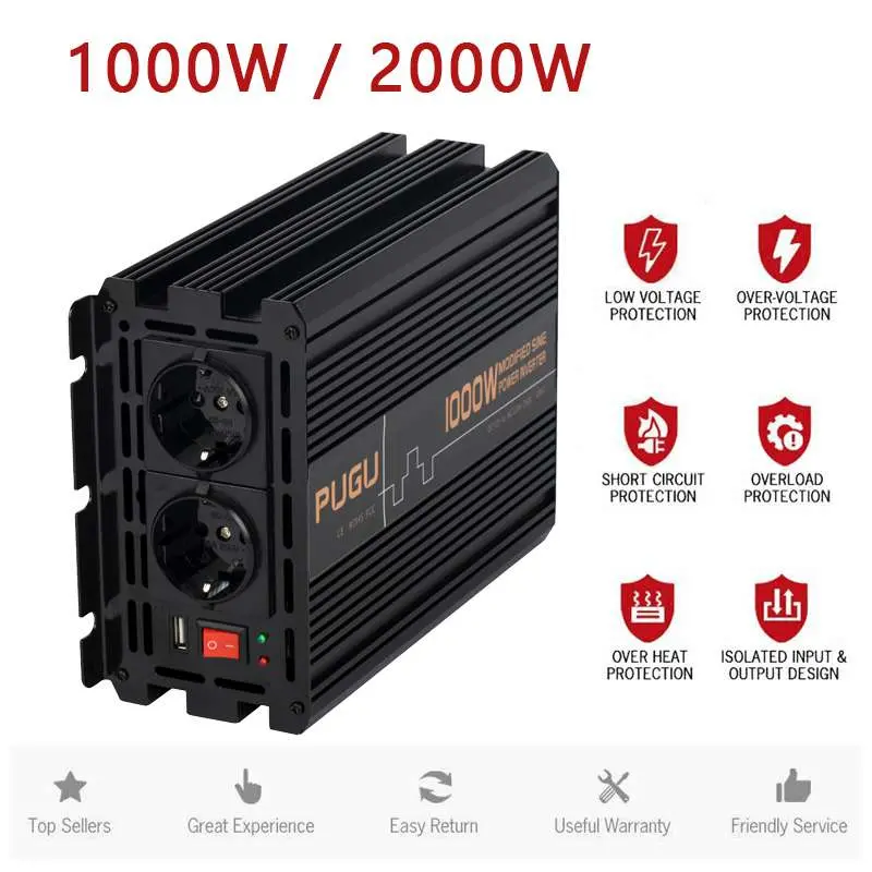 1000W off Grid 24VDC to 120VAC Modified Sine Wave Solar UPS Inverter with Charger