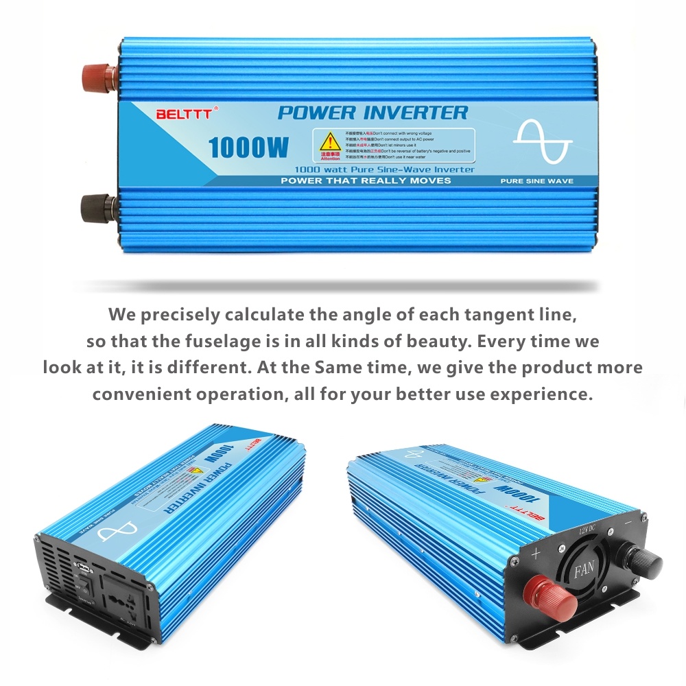 Pure Sine Wave Car Power Inverter 1000W with Comprehensive Protection
