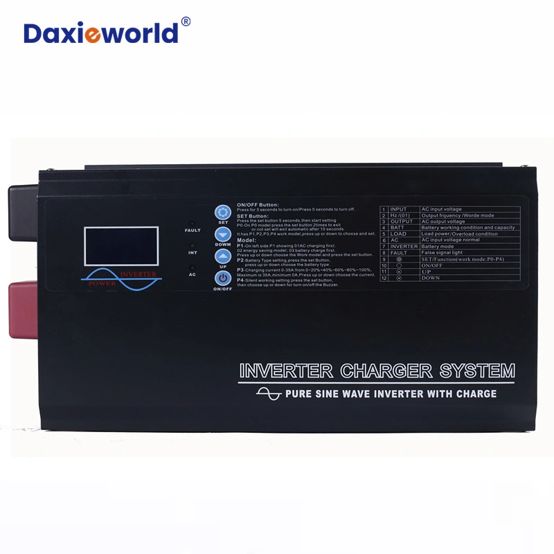 Low Frequency Solar Power Inverter 24V 3kw Hybrid off-Grid Inverter with MPPT Charge Controller 50A Support UPS