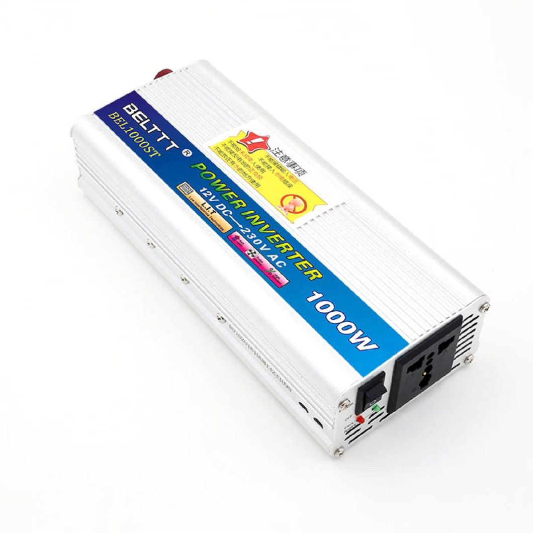 Power Inverter 1000W DC AC 220V for Solar System and Car with USB Charger