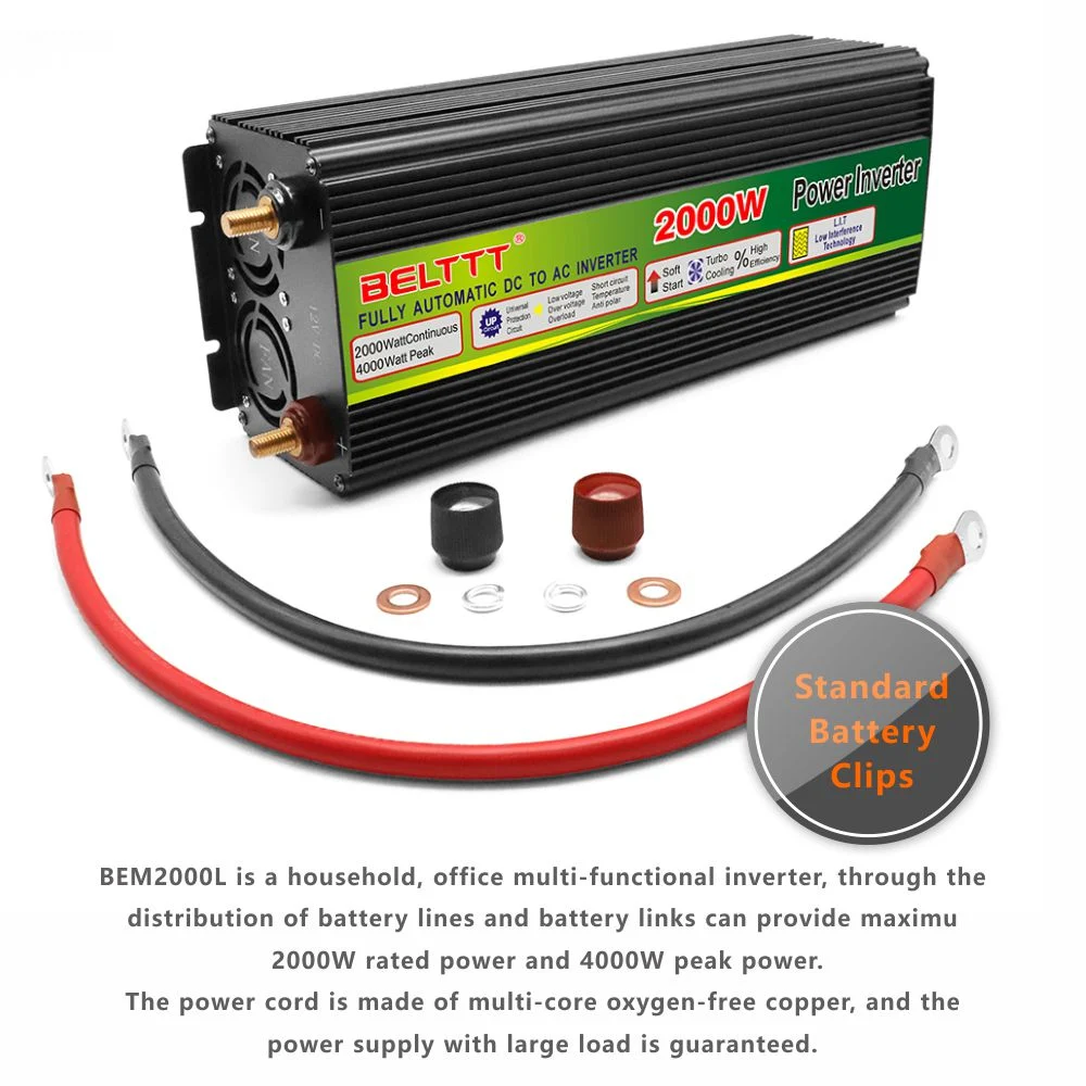 Modified Sine Wave DC to AC Solar Power Inverter 12V 220V 2000W Inverter