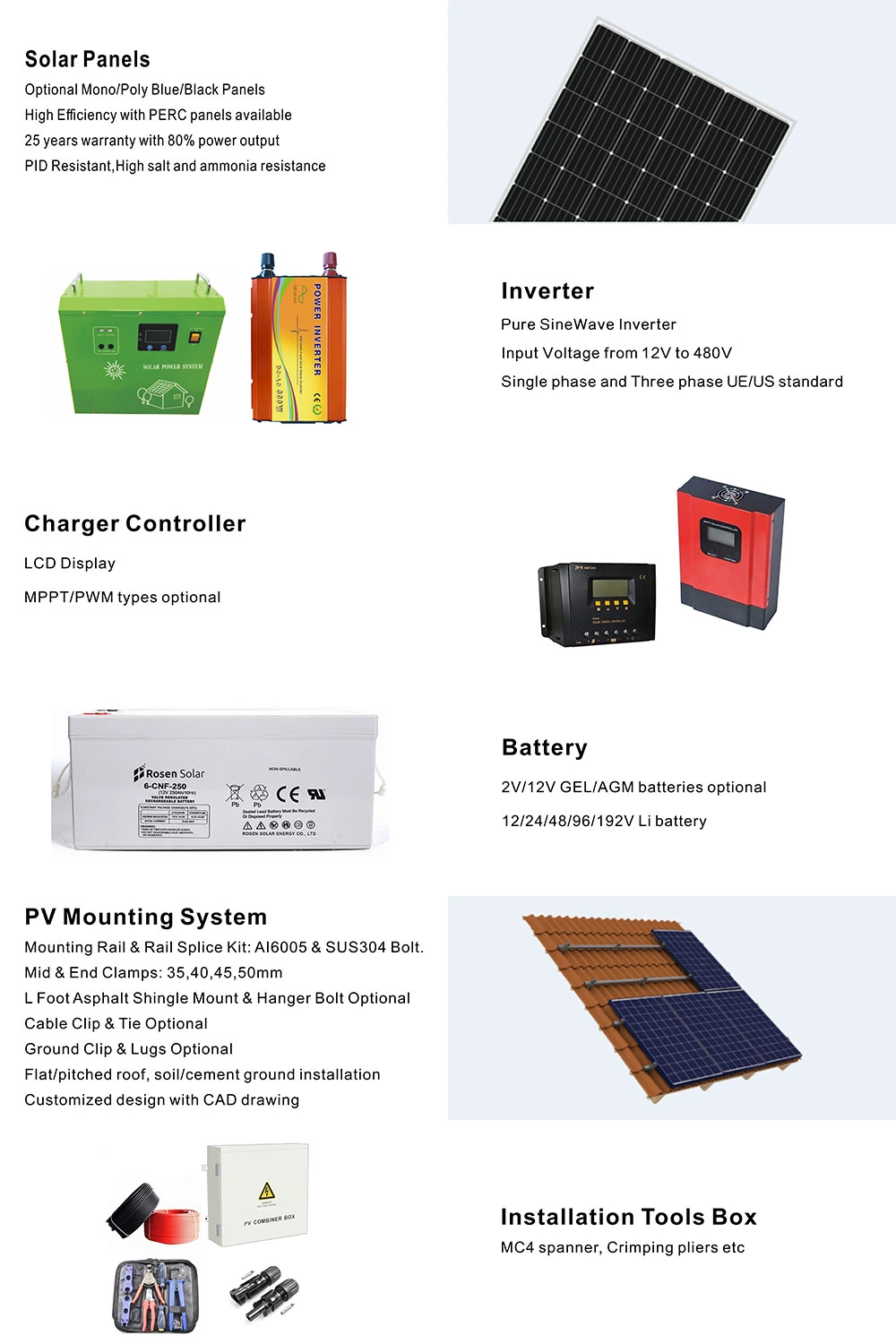 500W Solar Kit Price off Grid Inverter Solar Power System