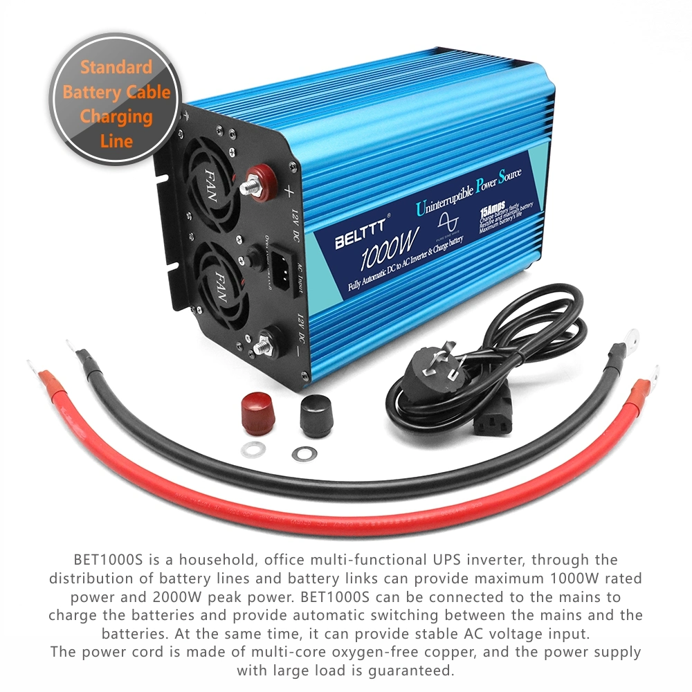 High Frequency off Grid Pure Sine Wave UPS Power Inverter 1000W with AC Charger