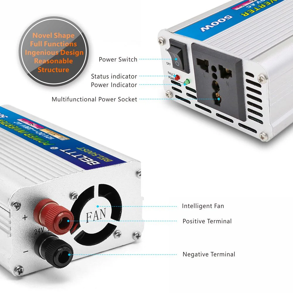 Hot Selling DC to AC Power Inverter Modified Sine Wave Car Inverter 500W