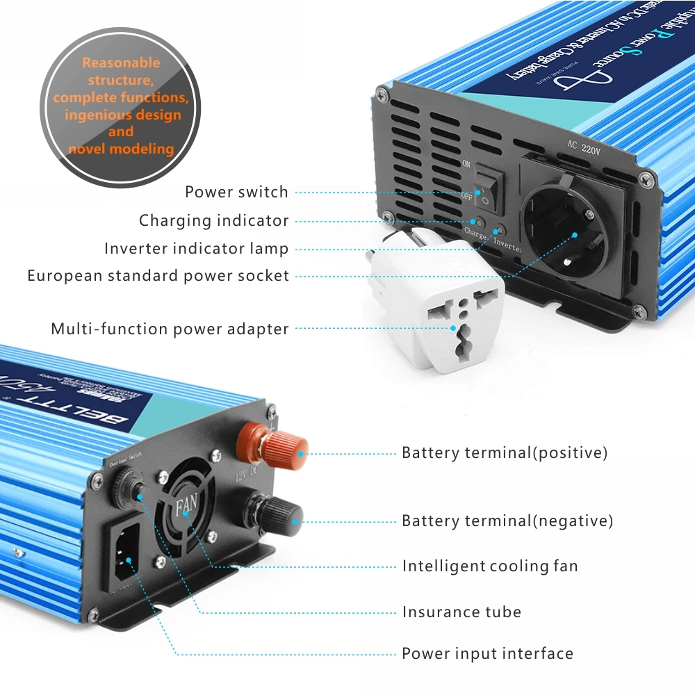 Belttt off Grid 450W Pure Sine Wave UPS Power Inverters with Battery Charger