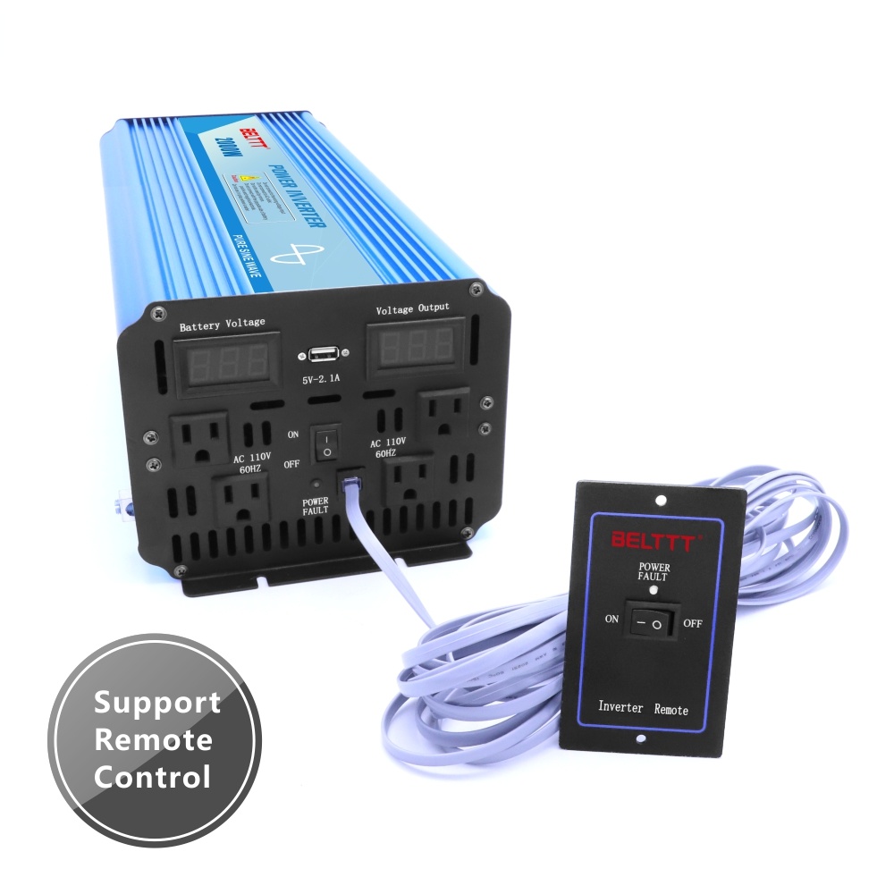 Factory Supply Pure Sine Wave off Grid Solar Power Inverter 2000W with Remote Operation