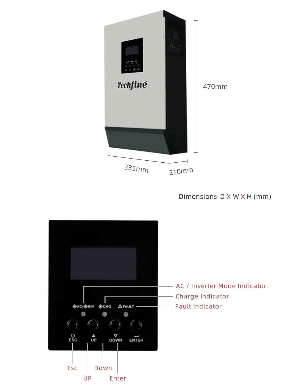 Solar Inverter 24V Low Frequency 5kVA 5000W 220V Hybrid Inverter off Grid Power Inverter 5000W 24V