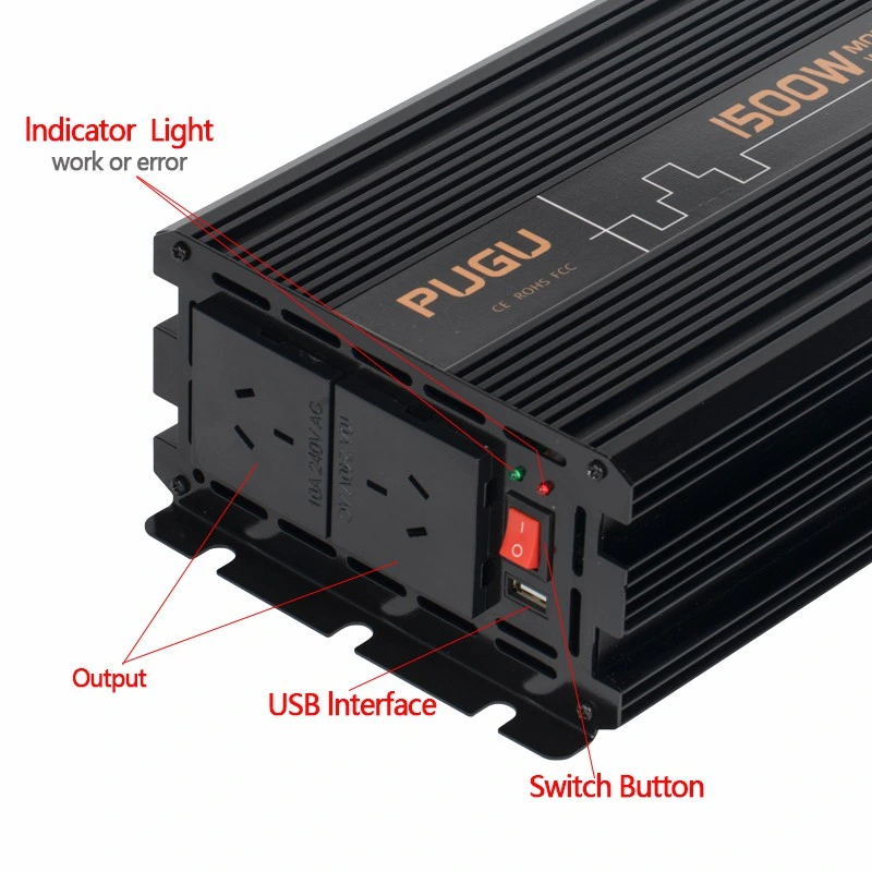 Modified Sine Wave Inverter off Grid Power Inverter 1500W 12V to 120V