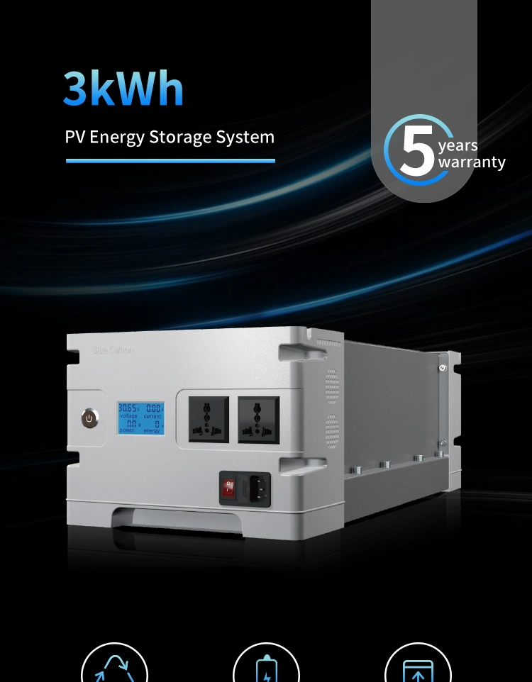 12V 1.1kw Inverter with 3kwh LiFePO4 Battery for Home Use
