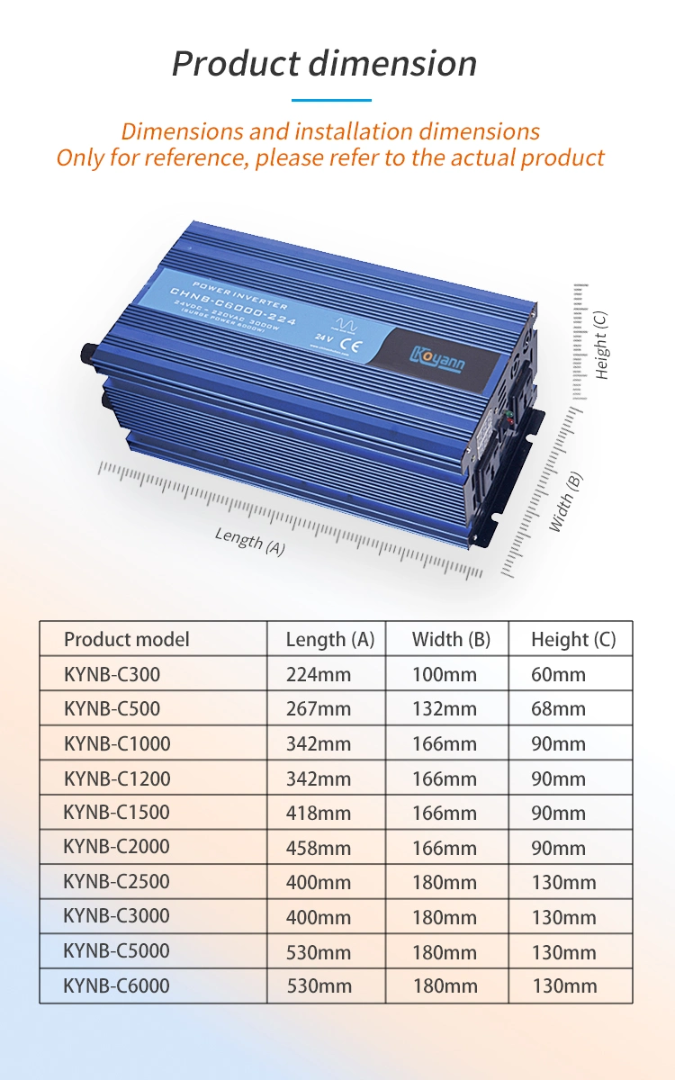Prefab Houses 500W DC 12V/24V to AC 110V/120V/220V Pure China Sine Wave Power Inverter Pure Sine Wave Inverter