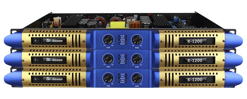 Poweramp K-1200 1u 2 Channel Power Amplifier 1200 Watt Professional Digital Amplifier DJ
