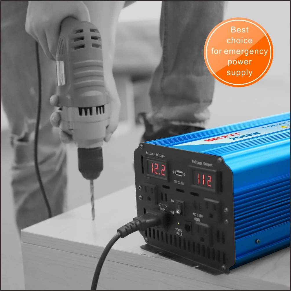 Double Digital Display Remote Operation Pure Sine Wave Solar Power Inverter 2000W
