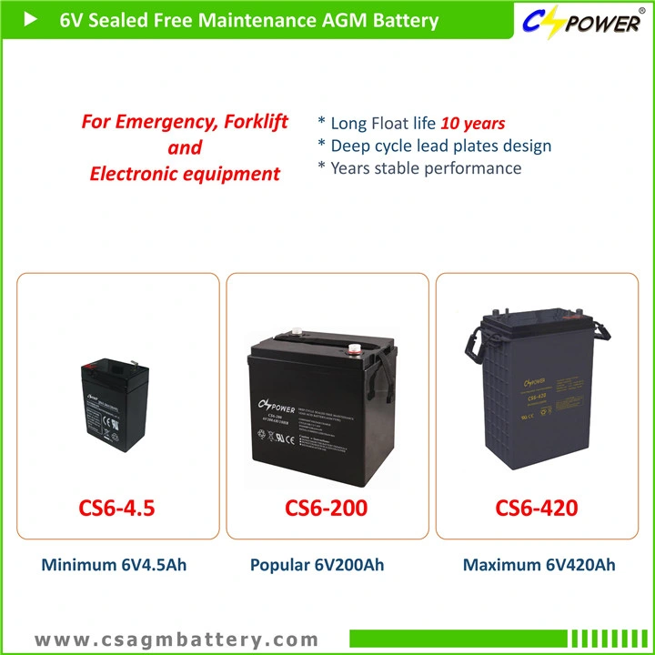 Competitive Price 6V 330ah Deep Cycle AGM Inverter Battery