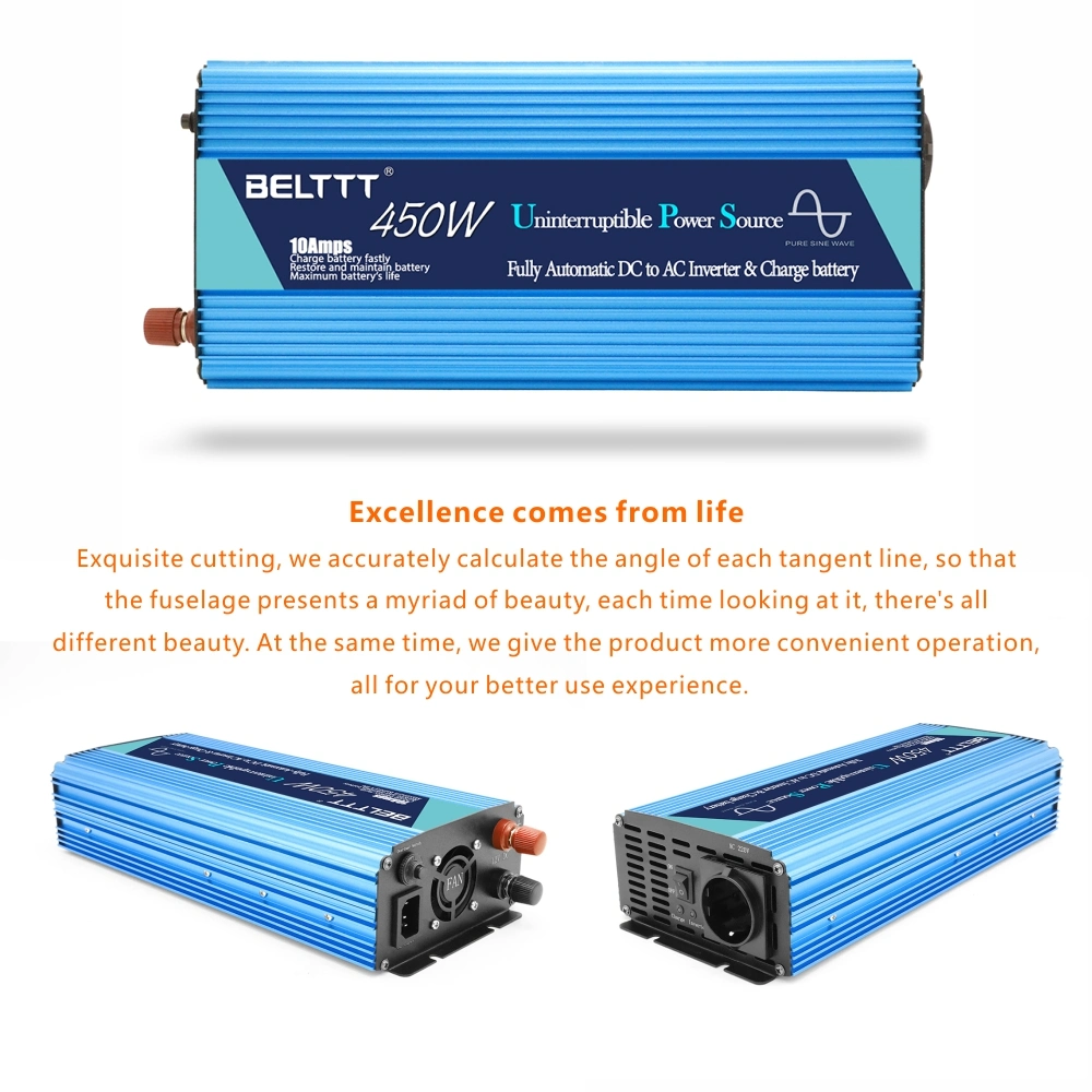 Belttt off Grid 450W Pure Sine Wave UPS Power Inverters with Battery Charger