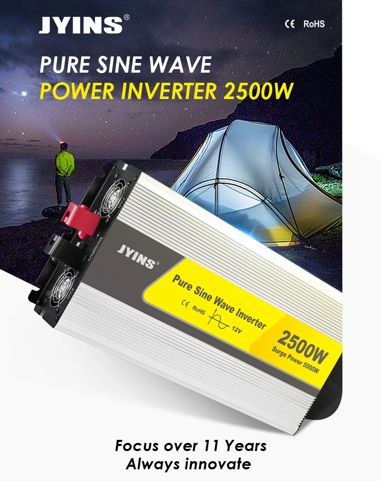 2500W 12V/24V/48VDC to AC110V/220V Pure Sine Wave Solar Power Inverter