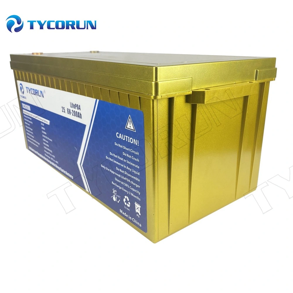 Tycorun 25.6V Ion Battery Ion Battery Lithium 200ah LiFePO4 Battery Pack for Solar System/RV/Inverter/UPS