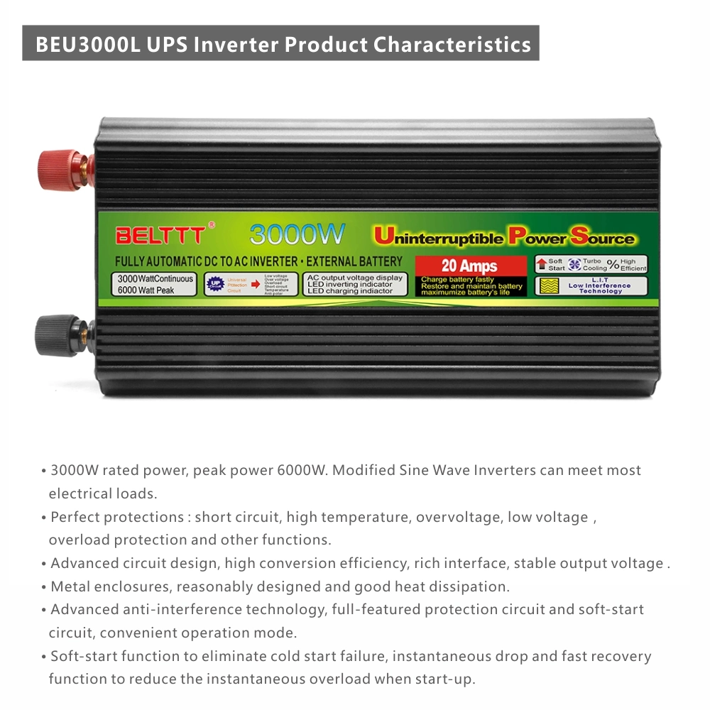 BELTTT Off Grid Inverter 3000W UPS Inverter Charger Solar Power Inverter