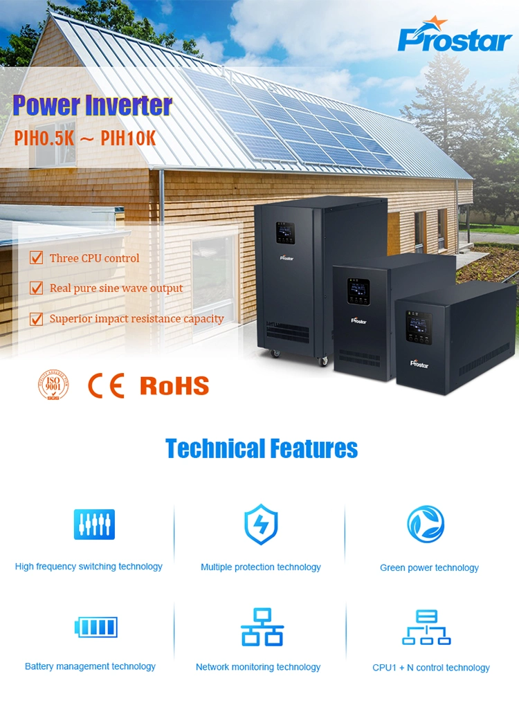 8kw 96VDC 100/110/120/220/230VAC Low Frequency Pure Sine Wave Inverters with Charger