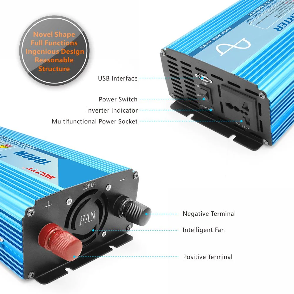 Pure Sine Wave off Grid Car Inverter 1000W Solar Power Inverter with USB