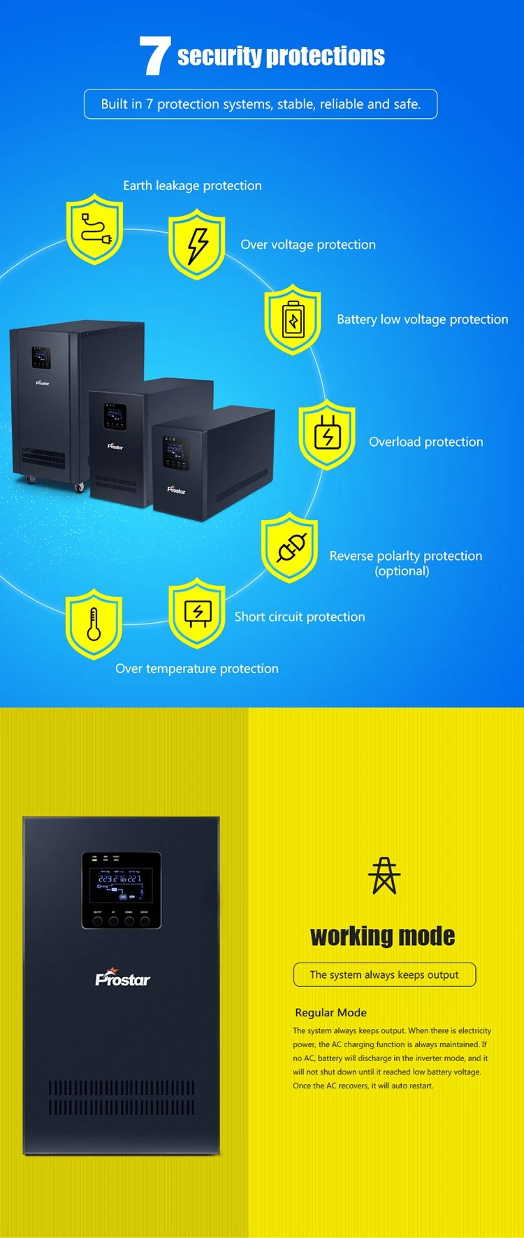 48V 6kw/6000W Low Frequency Power Inverter with Charger