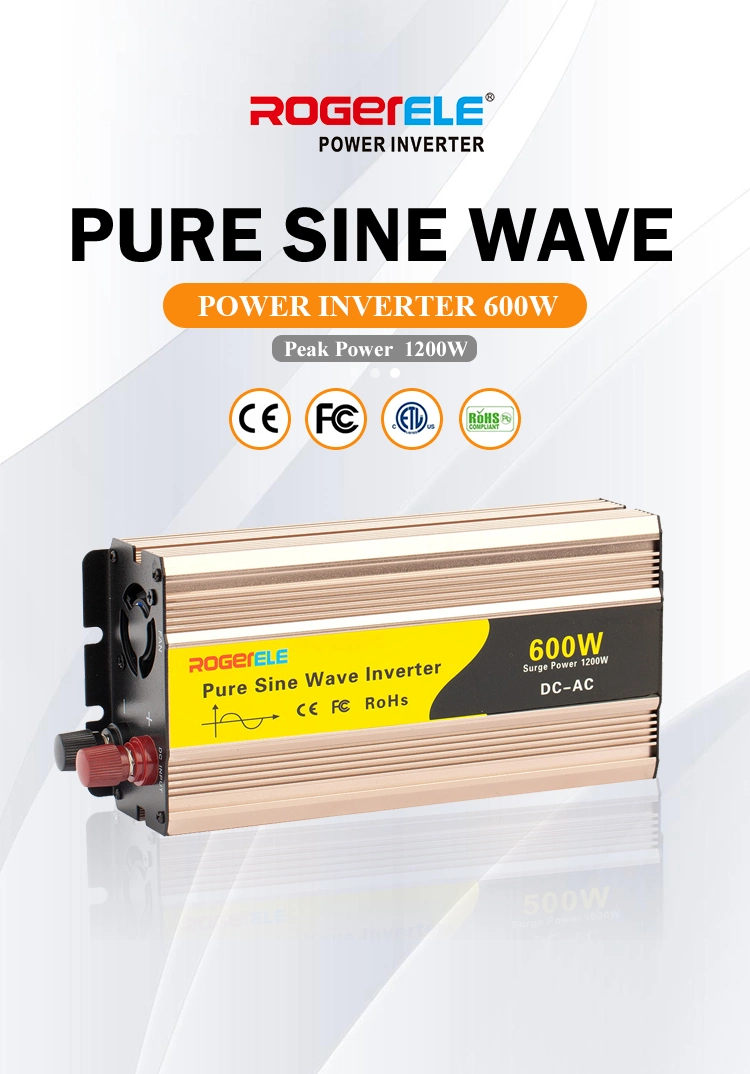 600W 600 Watt 12V/24V/48V DC to AC 110V/120V 220V Car Power Inverter