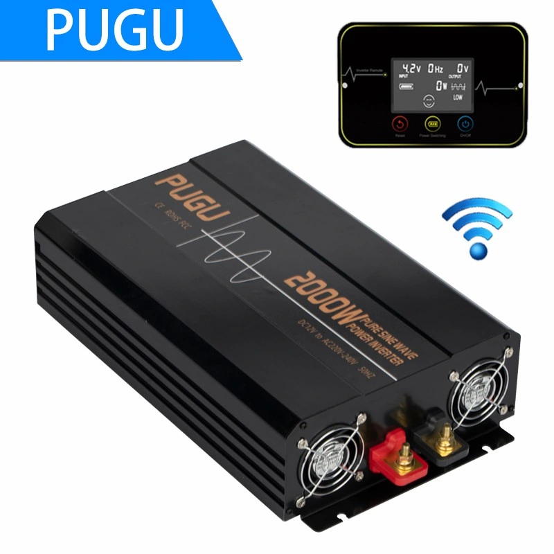 2000W, Pure Sine Wave Power Inverter 24V 120V with LCD Display