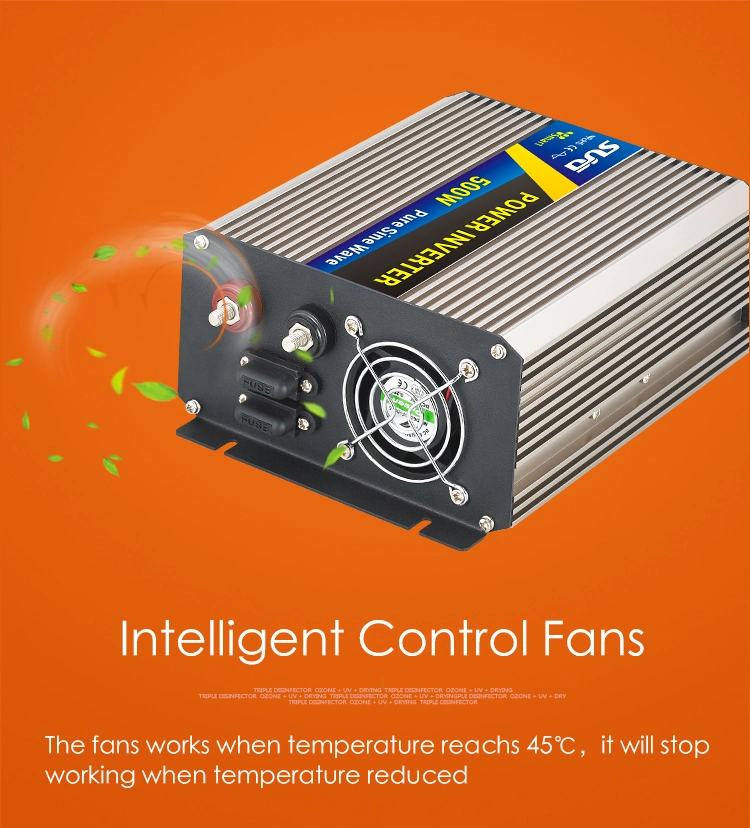 500W Inverter Hot Sale 12/24/48VDC High Frequency Pure Sine Wave Real Power