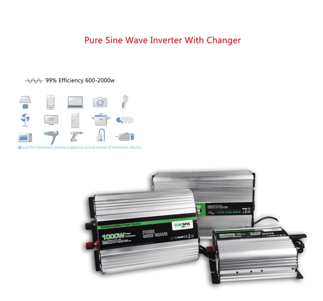 CPS Series Pure Sine Wave Inverter with Charger 12V 24V 600W for Caravan and motor home