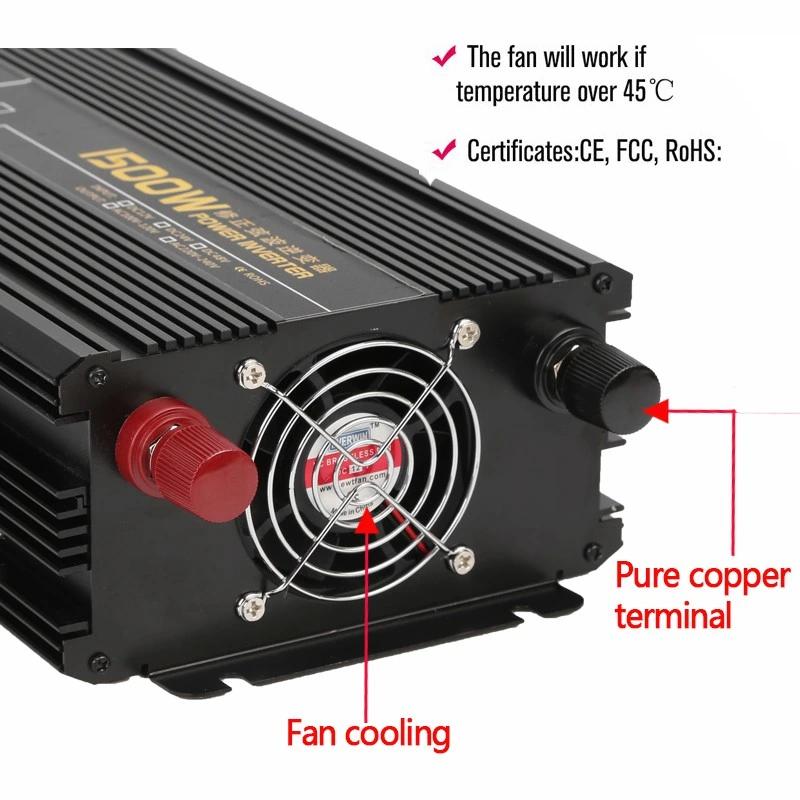 Modified Sine Wave Inverter off Grid Power Inverter 1500W 12V to 120V