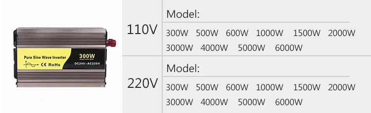 12V 24V 48V DC to AC 110V 220V off Grid Pure Sine Wave 2000W Power Inverter Solar