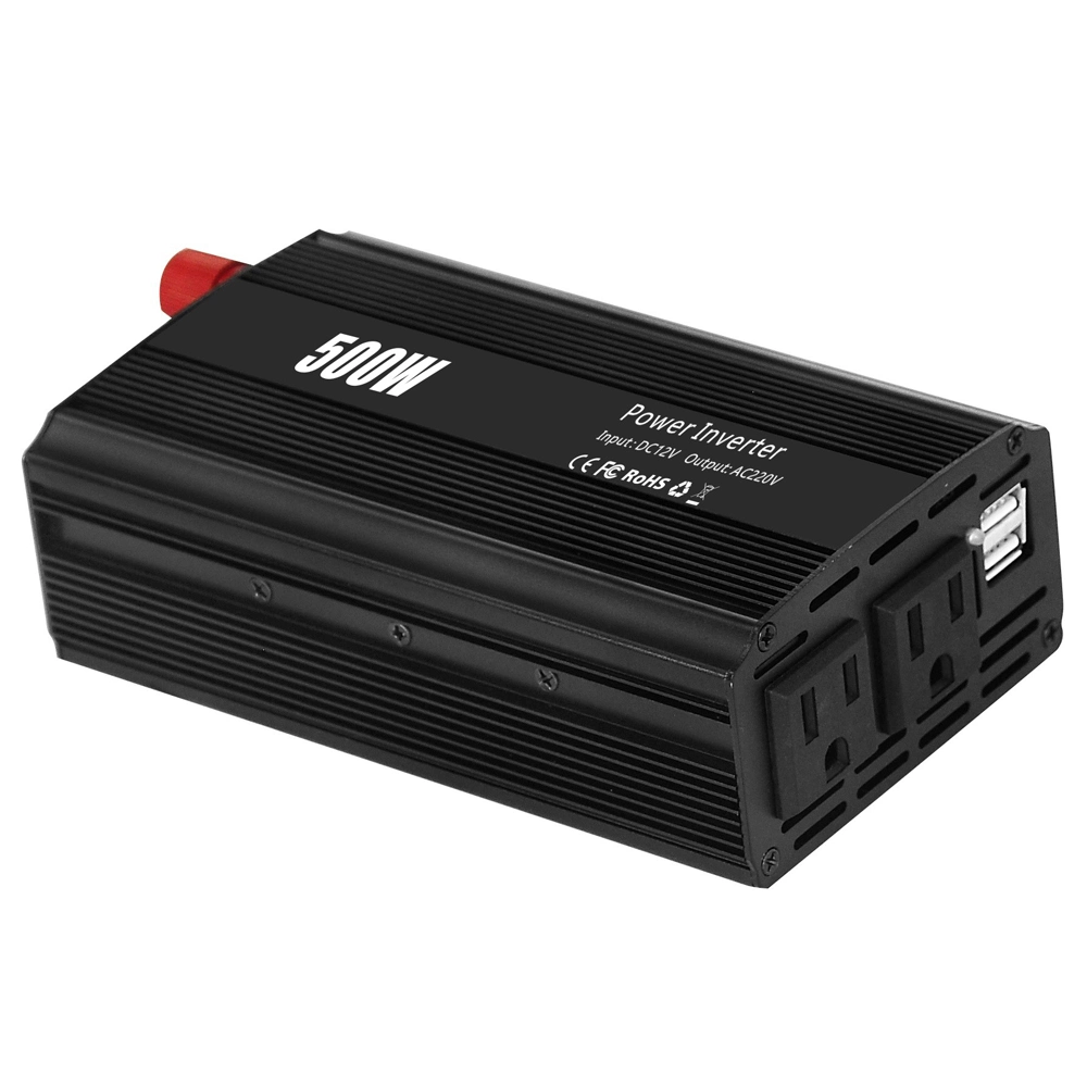 High Power Inverter with Two USB Ports and 2 AC Outlet 500 Watts Power Inverters