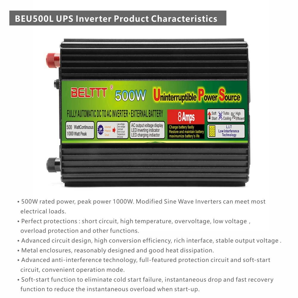 BELTTT Modified Sine Wave Inverter Power Inverter Charger Home Inverter UPS