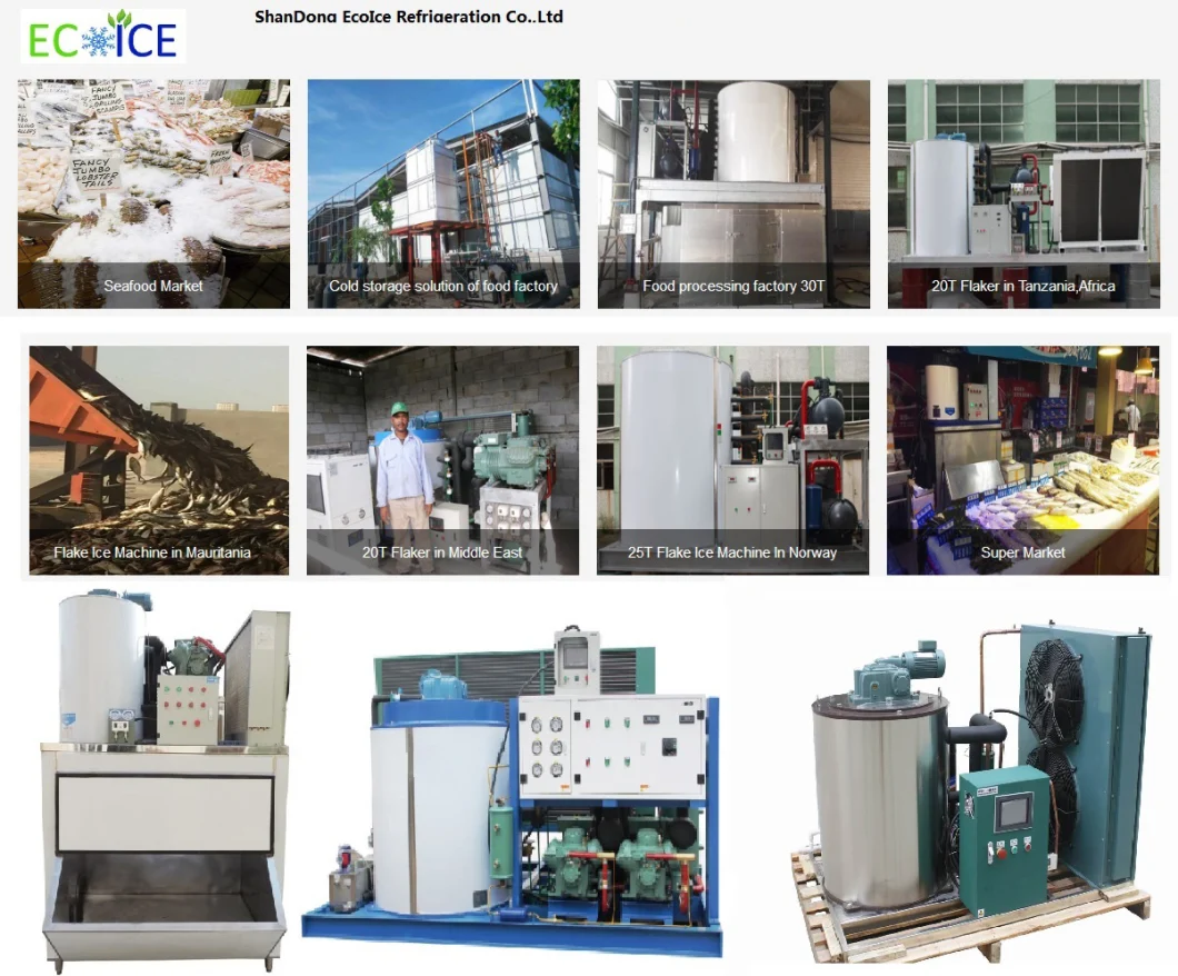 Factory/Factories Flake Ice Machine for Fish with 1.5t Capacity