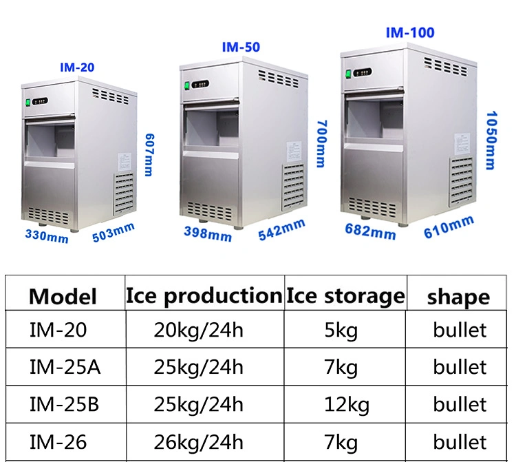 Nugget Ice Maker Countertop 25kg/24h Block Ice Making Machine