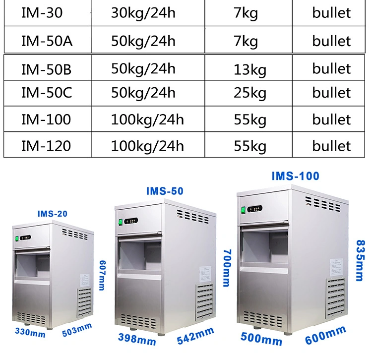Im-30 Block Cube Countertop Nugget Tube Ice Machine 30kg