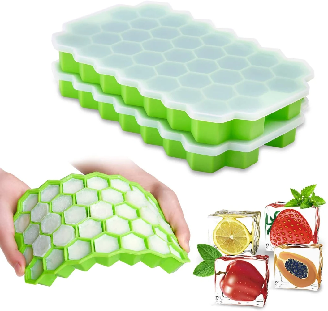 Silicone Ice Cube Mold Ice Trays Large Silicone Ice Bucket for Frozen Whiskey Drinkings