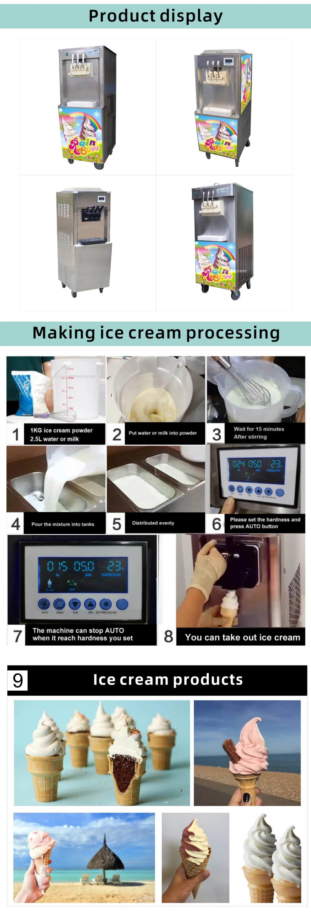 Hot Sale Soft Ice Cream Machine / Ice Cream Making Machines
