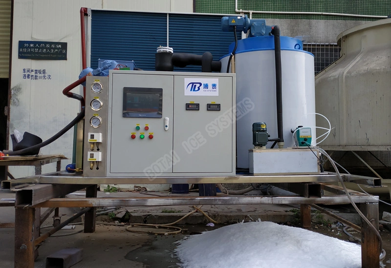 Good Quality Air Cooling design Flake Ice Producing Machine with Bitzer Compressor