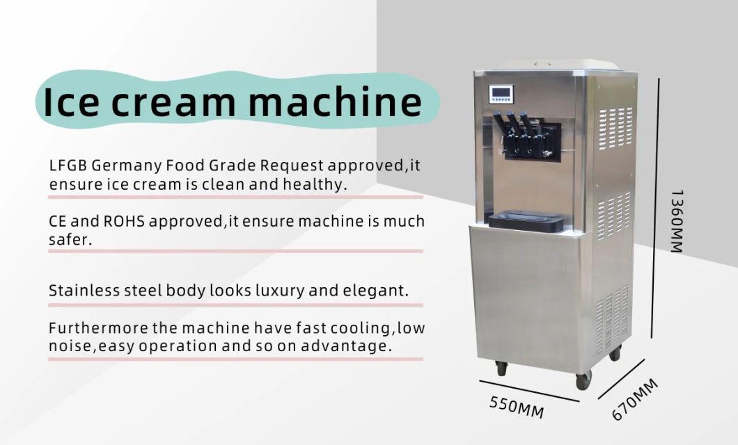 Hot Sale Soft Ice Cream Machine / Ice Cream Making Machines