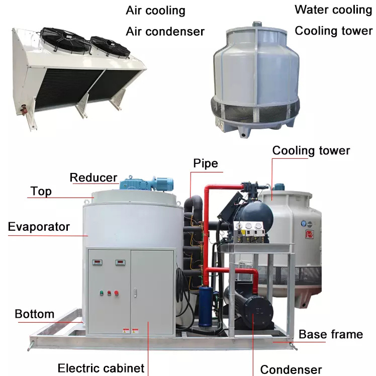 5t Ice Flake Machines or Flake Ice Evaporator