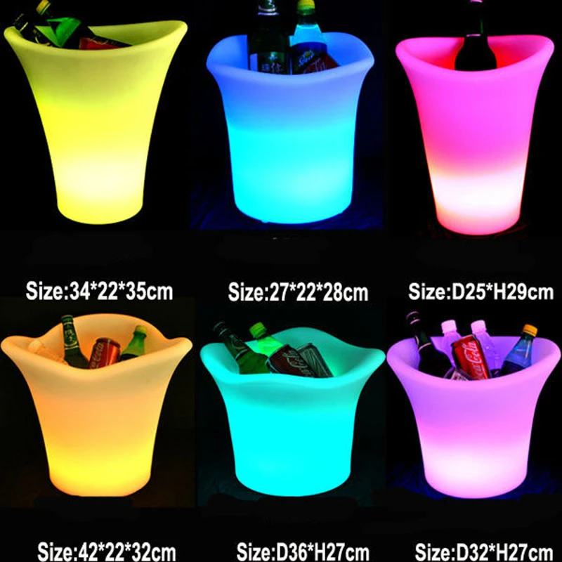 LED Ice Bucket LED Ice Container Ice Pail Ice Bucket for Beers
