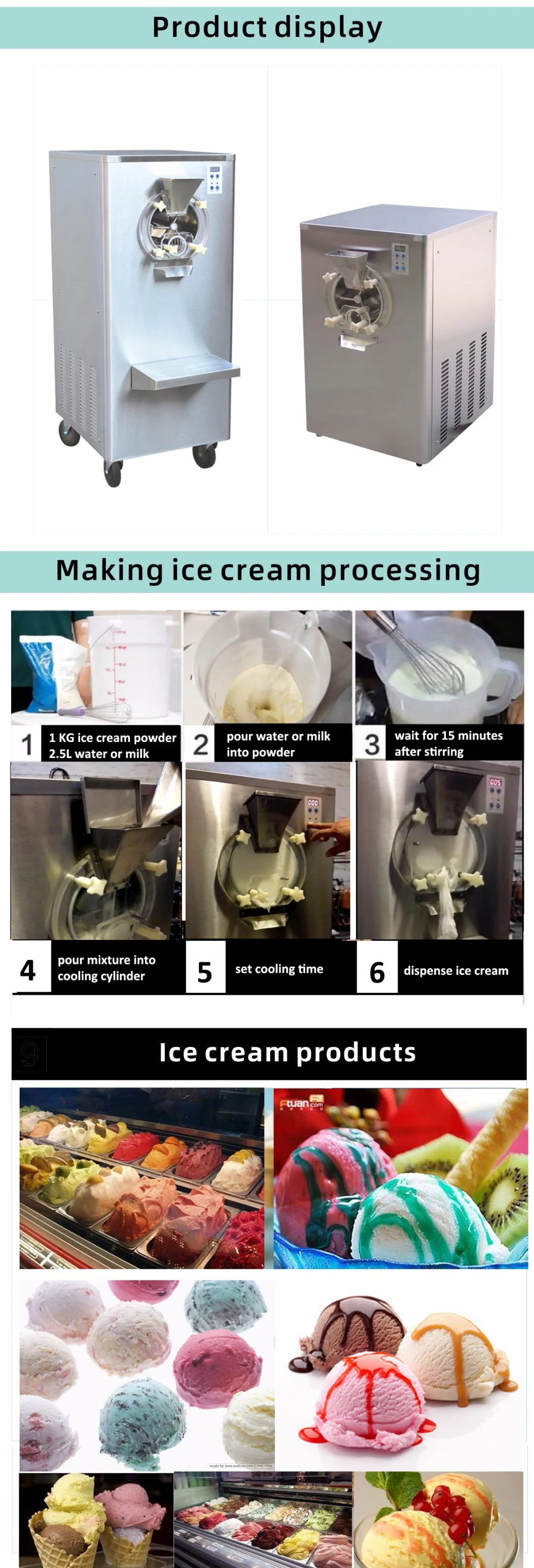 Beiqi Full Automatic Snack Machines Hard Ice Cream Machine for Sale