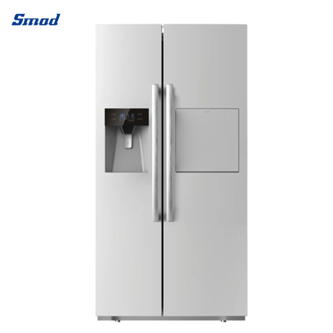 Stainless Side by Side Refrigerator with Ice Maker Water Dispenser Home Bar
