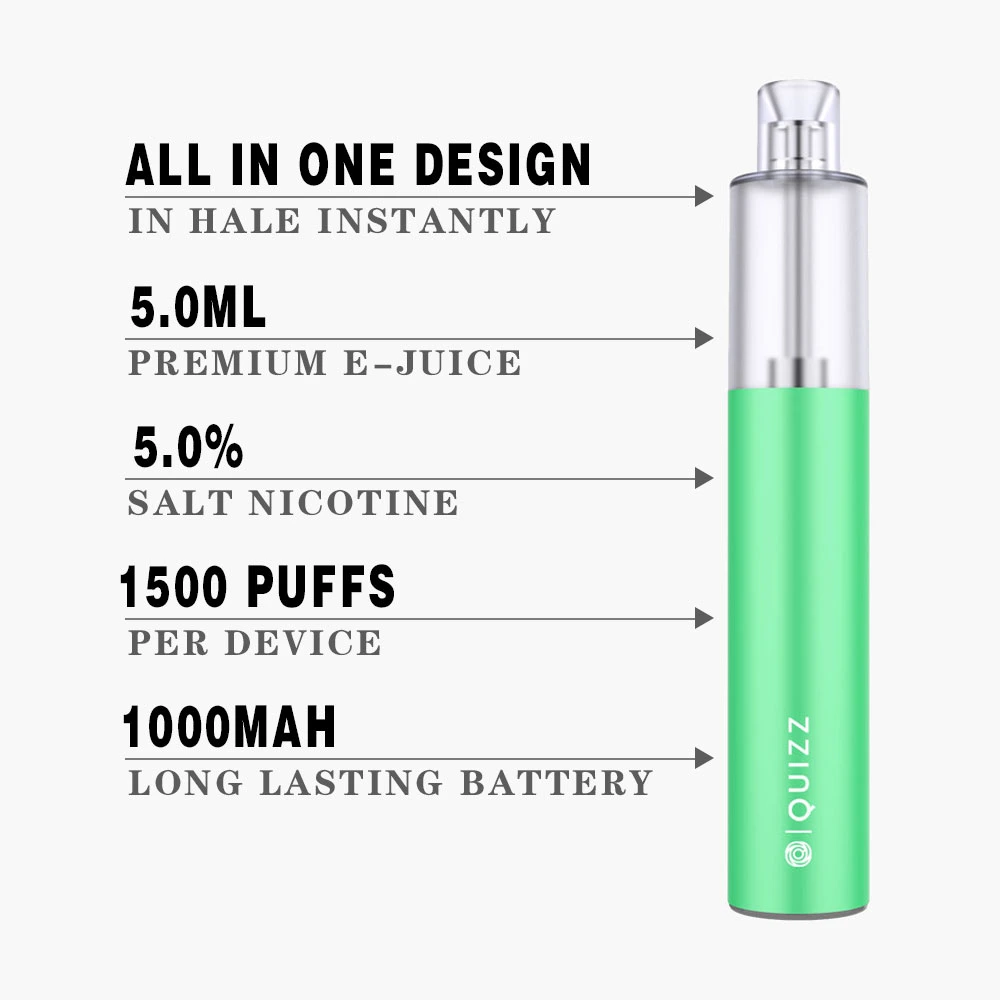 Disposable Electronic Cigarette 1500 Puffs with 1000mAh Battery for Vape Vendors Cool Mint Ice